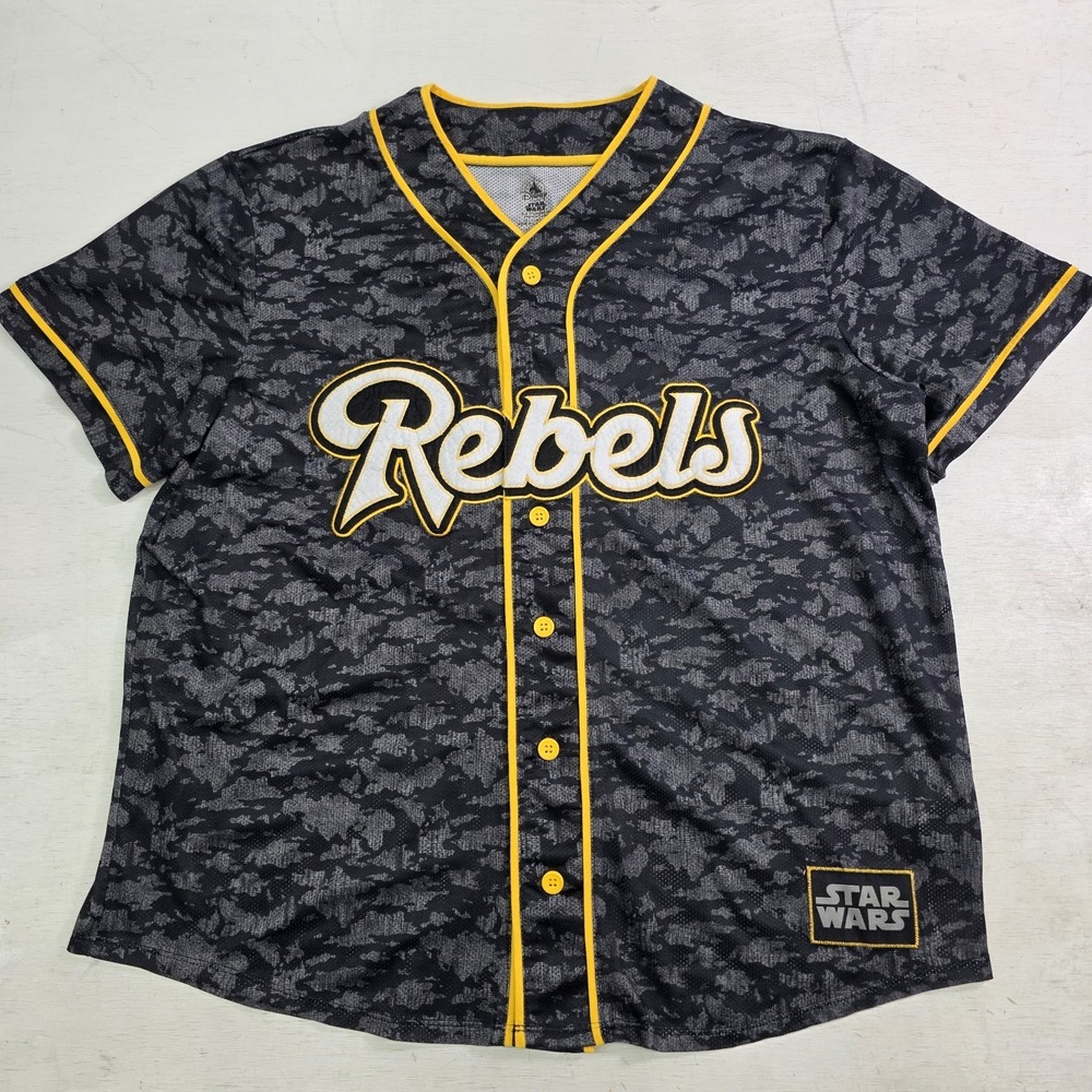 Disney Parks Star Wars Rebels Spirit Baseball Jersey Shirt Embroidered Men's L